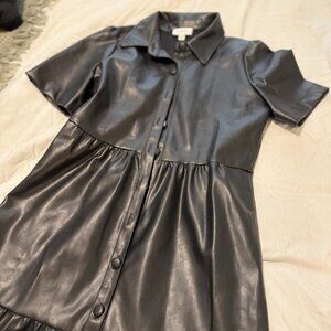 Evereve Elliott Leather Midi Dress - NWOT
